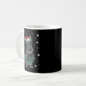 Scottie Scottish Terrier Wrapped in Christmas Ligh Kaffeetasse (Vorderseite Links)