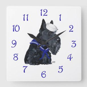 Scottie Segler Quadratische Wanduhr