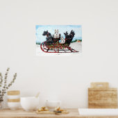 Scottie Sleigh Ride Poster (Küche)