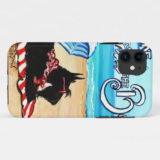 Scottie-Strand Case-Mate iPhone Hülle (Rückseite (Horizontal))