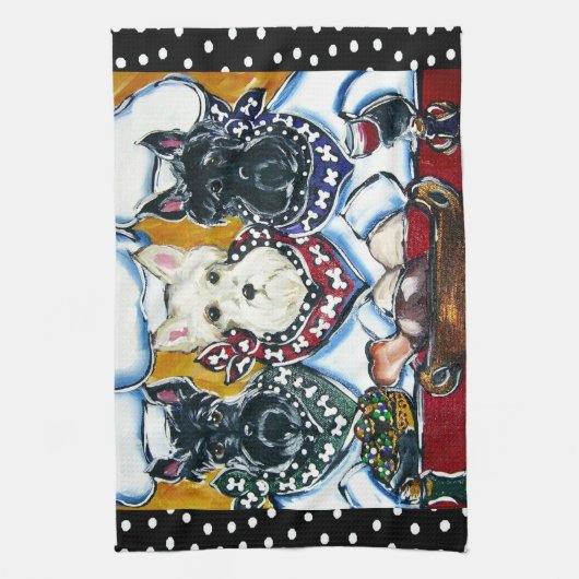 Scottie Tea Handtücher (Vertikal)