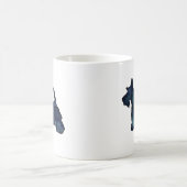 Scottie Terrier Black Watercolor Silhouette Kaffeetasse (Mittel)