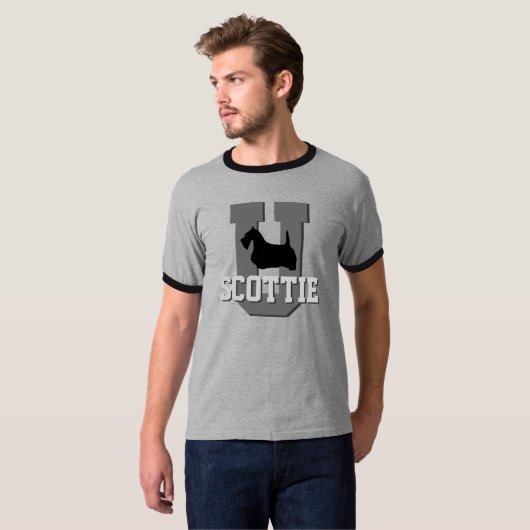 Scottie-Terrier-Universität T-Shirt (Vorne ganz)