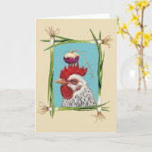 Scottie the rooster card karte (Gelbe Blume)