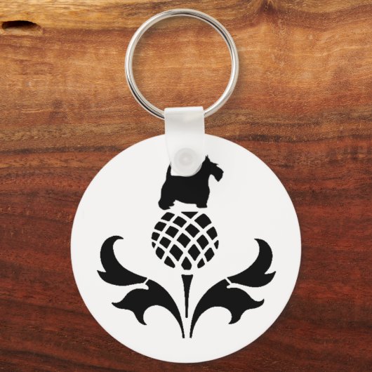 Scottie Thistle Schlüsselanhänger (Vorderseite)