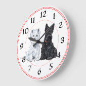 Scottie u. Westie Uhr (Winkel)
