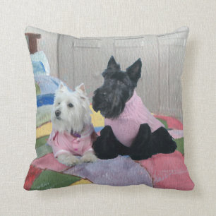 Scottie und Westie - Terrier-Winter-Kissen Kissen
