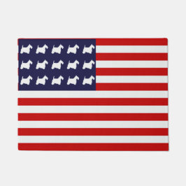 Scottie-US Flagge Fußmatte