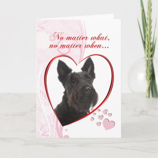 Scottie Valentine Feiertagskarte (Vorderseite)