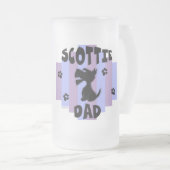 Scottie-Vater-Tasse Mattglas Bierglas (VorderseiteRechts)
