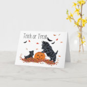 SCOTTIE Vater und Pup Halloween Karte (Gelbe Blume)
