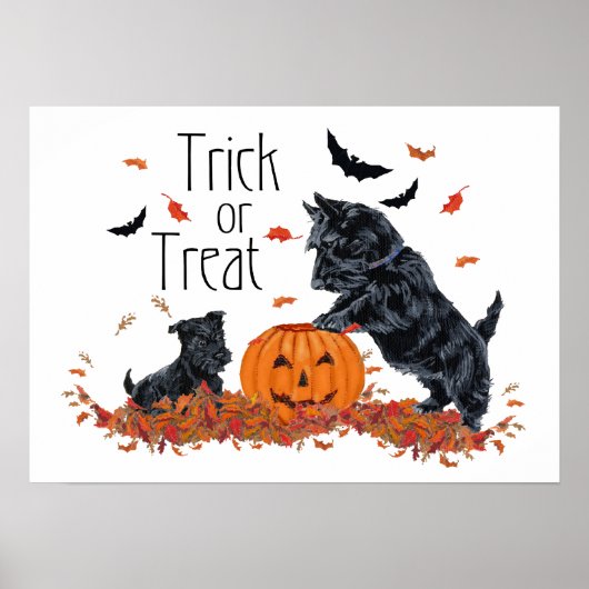 SCOTTIE Vater und Pup Halloween Poster (Vorne)