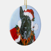 Scottie Weihnachtsmann Keramikornament (Rechts)