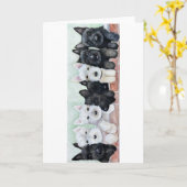Scottie-Welpen Karte (Gelbe Blume)