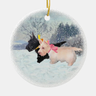 Scottie-Welpen Keramikornament