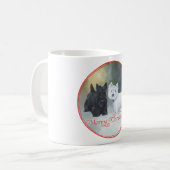 Scottie Westie Christmas Kaffeetasse (Vorderseite Links)