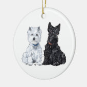 Scottie & Westie Ornament (Links)