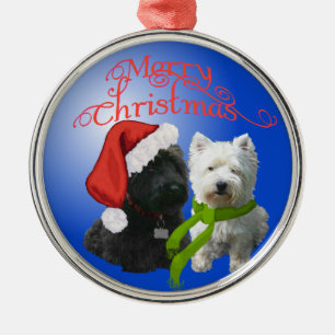 Scottie & Westie Ornament Aus Metall