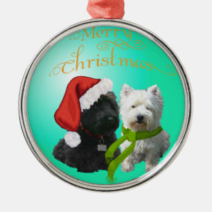 Scottie Westie Ornament Aus Metall