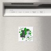 Scottie & Westie St. Paddy's Day Magnet (In Situ (Geschirrspüler))
