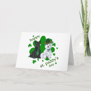 Scottie & Westie St. Patrick's Day Karte