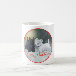 Scottie Westie Weihnachten Kaffeetasse