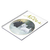 Scottie Westie Wintertime Notizblock (Linke Seite)