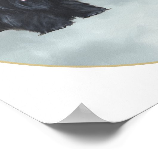 Scottie Westie Wintertime Poster (Ecke)