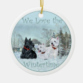 Scottie & Westies Winter Ornament (Vorne)