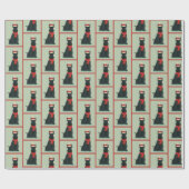 Scottie-Wintermuster Geschenkpapier (Flach)