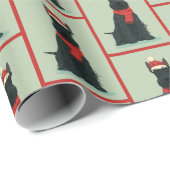 Scottie-Wintermuster Geschenkpapier (Rolleneckpunkt)