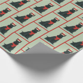 Scottie-Wintermuster Geschenkpapier (Ecke)