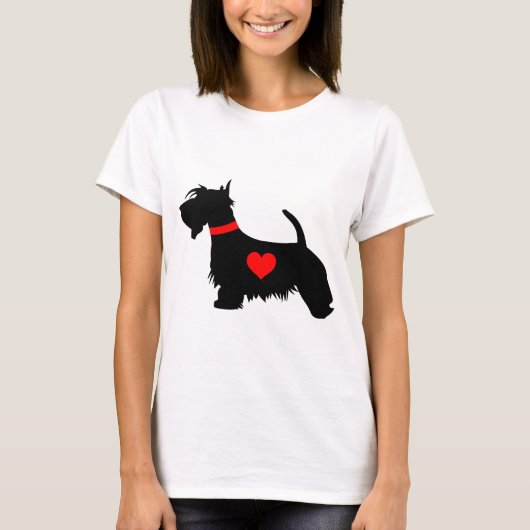 Scottiehundeherz-Damen T - Shirt (Vorderseite)