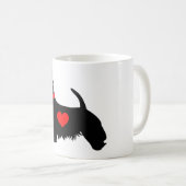 Scottiehundeherz-Tasse Kaffeetasse (VorderseiteRechts)
