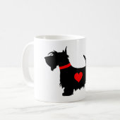 Scottiehundeherz-Tasse Kaffeetasse (Vorderseite Links)