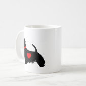 Scottiehundeherz-Tasse - stellen Sie beide Seiten Kaffeetasse (Vorderseite Links)