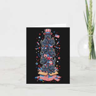 Scottierrier Amerikanische USA-Flagge Memorial Day Karte