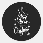 Scottierrier Dog Owners Christmas Tree Dog Lovers  Runder Aufkleber (Vorderseite)