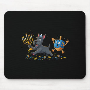 Scottierrier Dreidel Menora Hanukka Kinder Damen  Mousepad