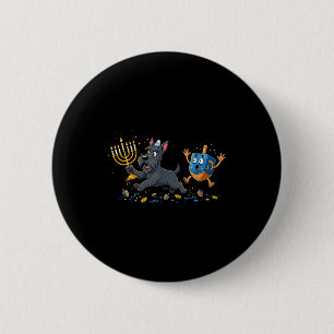 Scottierrier Dreidel Menorah Chanukka Kinder Damen Button