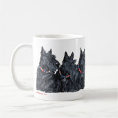 Scotties All in einer Reihe Kaffeetasse (Links)