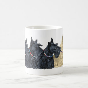 Scotties Alle in einer Reihe Kaffeetasse