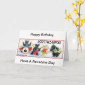 Scotties-Felsen-Geburtstags-Karte Karte (Gelbe Blume)