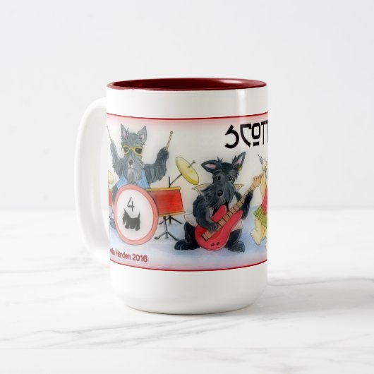 Scotties-Felsen-Kaffee-Tasse Zweifarbige Tasse (Vorderseite Links)