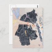 Scotties Lighting Candles Postkarte (Vorne/Hinten)