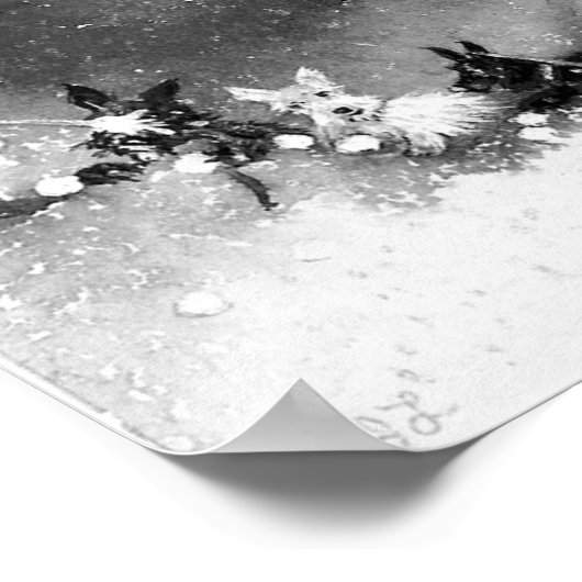 Scotties Snow Fight Poster (Ecke)