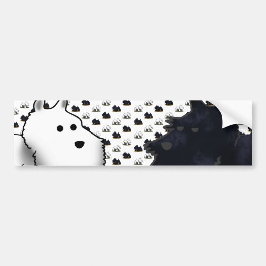 Scotties u. Westies… Autoaufkleber (Vorne)