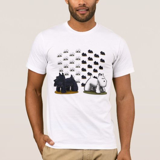 ScottieWestiePattern T - Shirt (Vorderseite)