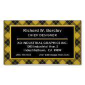 Scottish Accent Clan Barclay Tartan Magnetische Visitenkarte (Vorderseite)