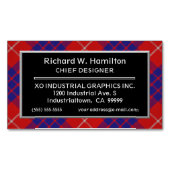 Scottish Accent Clan Hamilton Tartan Magnetische Visitenkarte (Vorderseite)